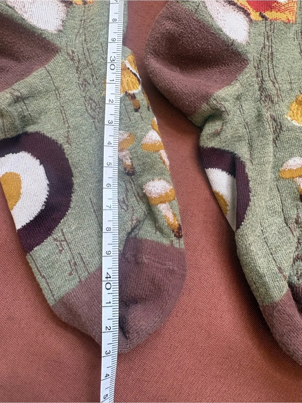 Adult Mushroom Print unisex Socks - Green